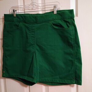 Liz Claiborne Womens Green Shorts, 18Amber, Hi Rise, Pull Up, New